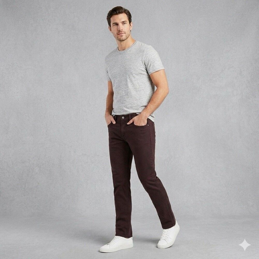 Levi's 508 Men's Regular Taper Fit Jeans Dark Burgundy Maroon 30x32 NWT
